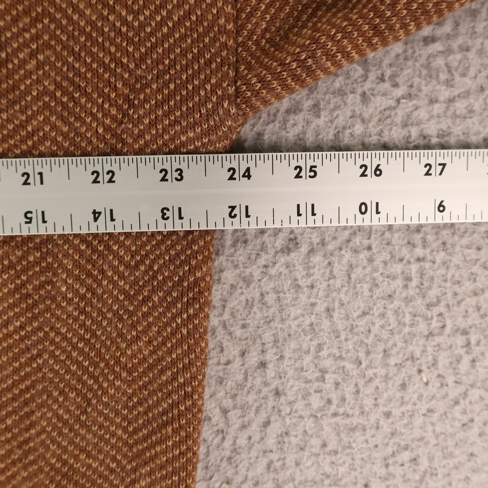 John Ashford Tan/Brown Herringbone Men's Cardigan - Picture 8 of 9